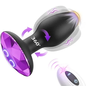 360° Analplug mit Vibration – funkelnd und ferngesteuert