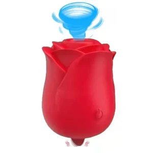 Rose Vibrator Toy mit Zunge Klitoris lecken