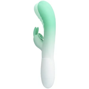 Grüner Rabbit-Vibrator mit Farbverlauf – stilvolle Doppelstimulation
