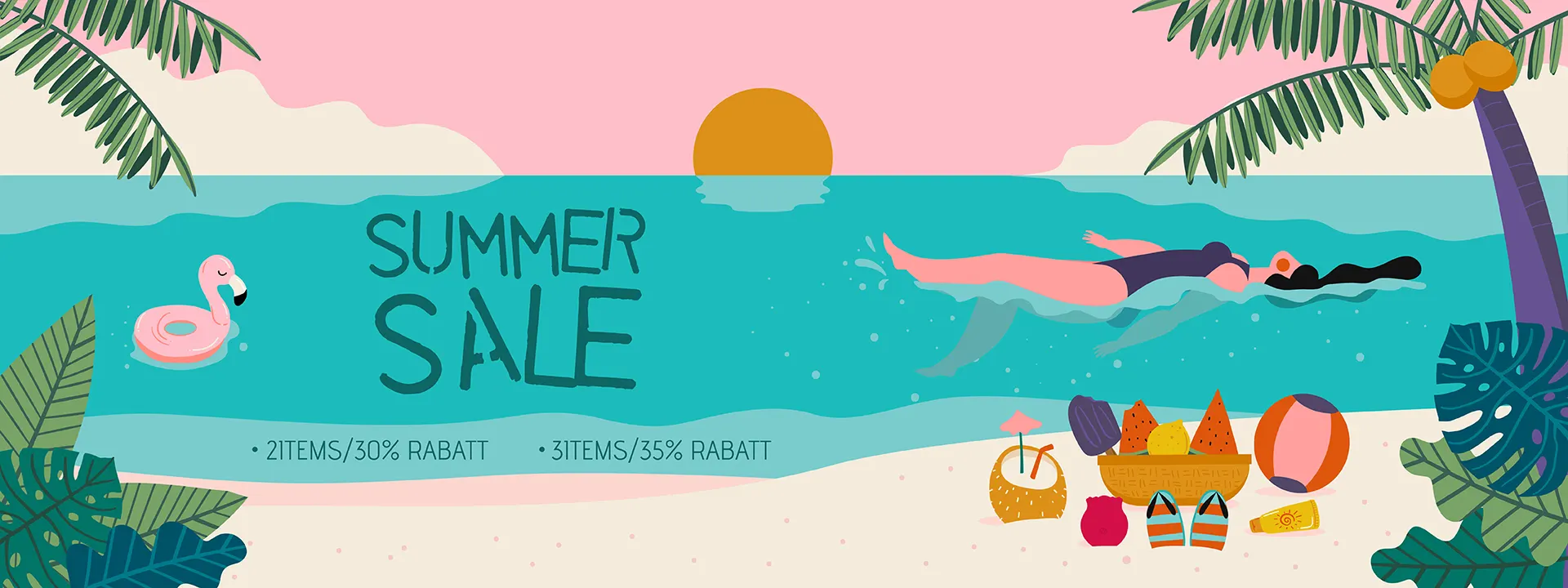 Sommer-Ozean-Stil Thema Poster