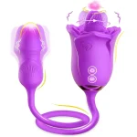 Lila Rosen-Stimulator mit Zungenfunktion & Vibration 6
