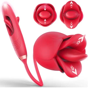 4-in-1-Vibrator, Rosenform sex mit dildo