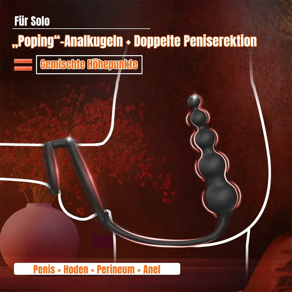Vibrierender Penisring & Analplug mit Fernbedienung 1