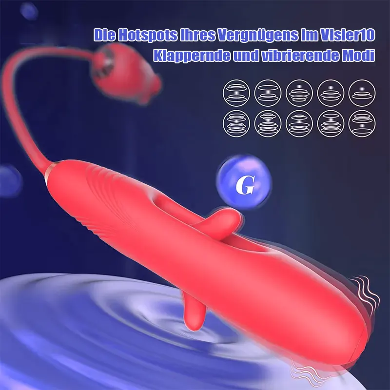 4-in-1-Vibrator, Rosenform sex mit dildo 1