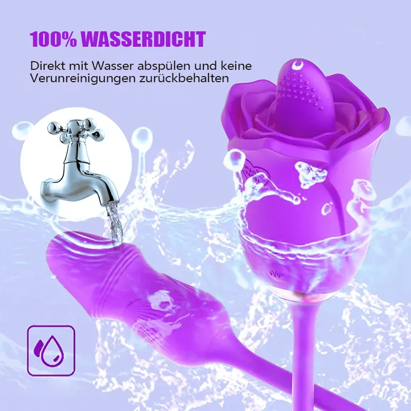 Lila Rosen-Stimulator mit Zungenfunktion & Vibration 2