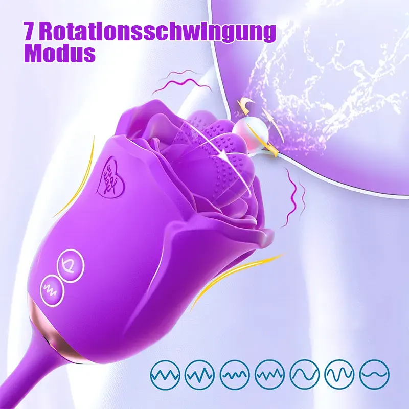 Lila Rosen-Stimulator mit Zungenfunktion & Vibration 1