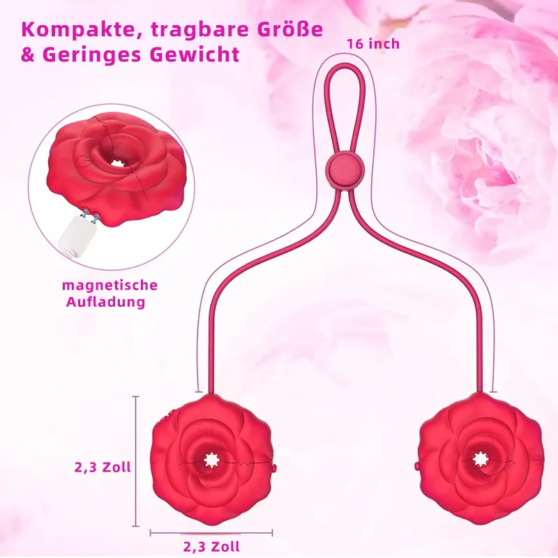 Sexspielzeug für Frauen, Brustwarzenvibrator in Rosenform 4