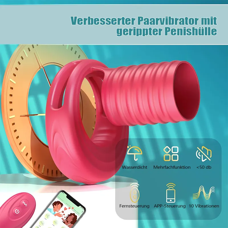 Vibrierender Penisring mit App-Steuerung & elastischer Hülle 5