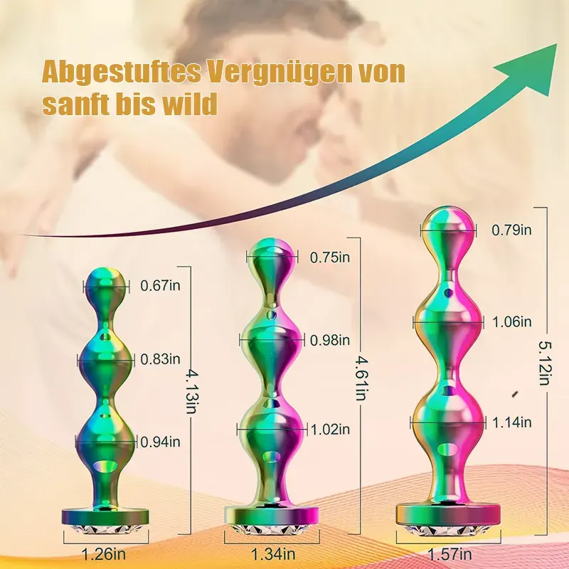 Langer Analplug mit coolem Regenbogeneffekt 4