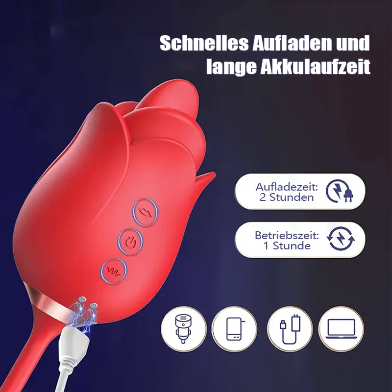 4-in-1-Vibrator, Rosenform sex mit dildo 5