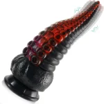 Schwarzer Vibrations-Dildo mit Tentakel-Struktur 6