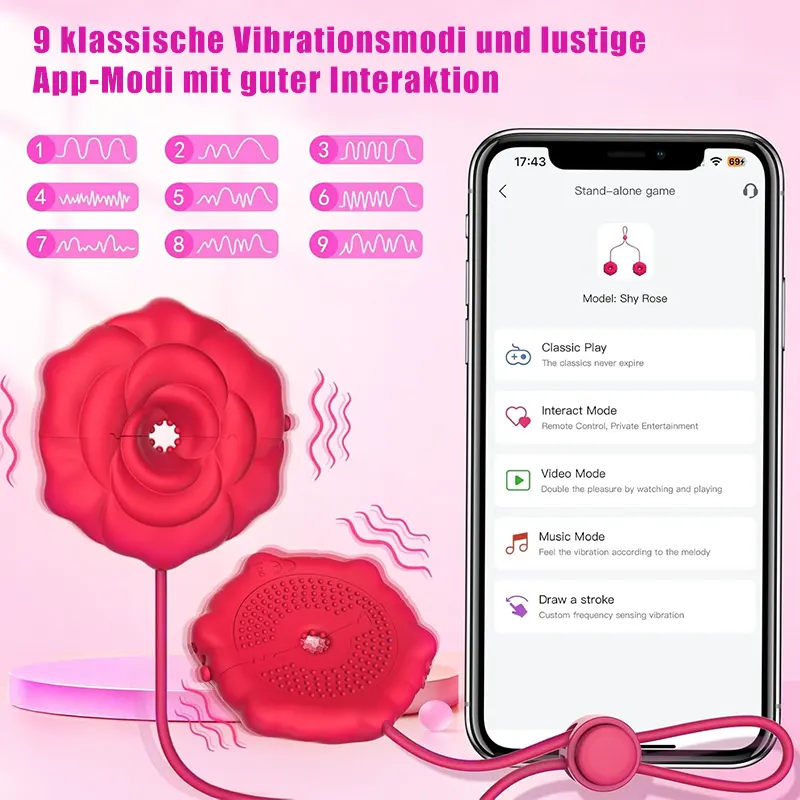 Sexspielzeug für Frauen, Brustwarzenvibrator in Rosenform 5