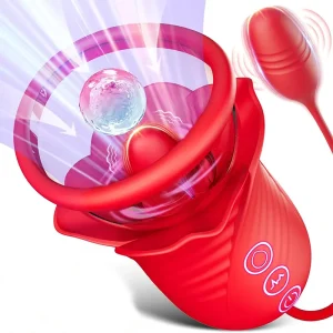 Rose Toy Klitorisstimulator 3-in-1 mit Zunge und Saugfunktion