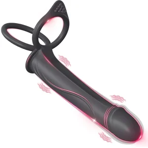 Strap‑On Dildo mit Analvibrator & Penisring – Paartoy