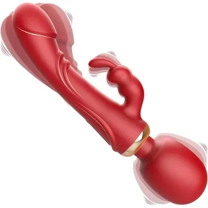 3-in-1 Rabbit-Vibrator mit 12 Modi – Klitoris & G-Punkt Genuss