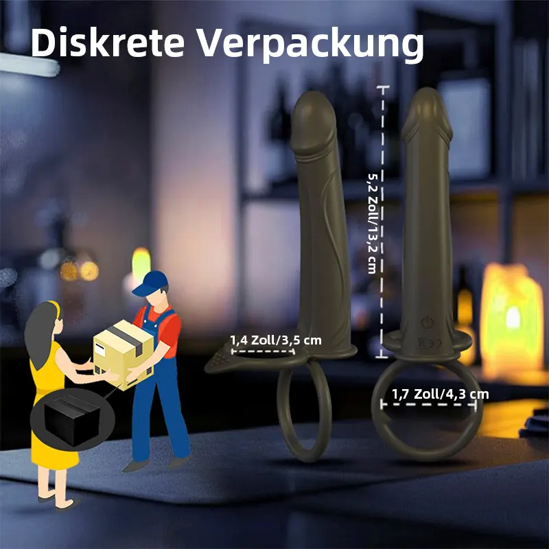 Strap‑On Dildo mit Analvibrator & Penisring – Paartoy