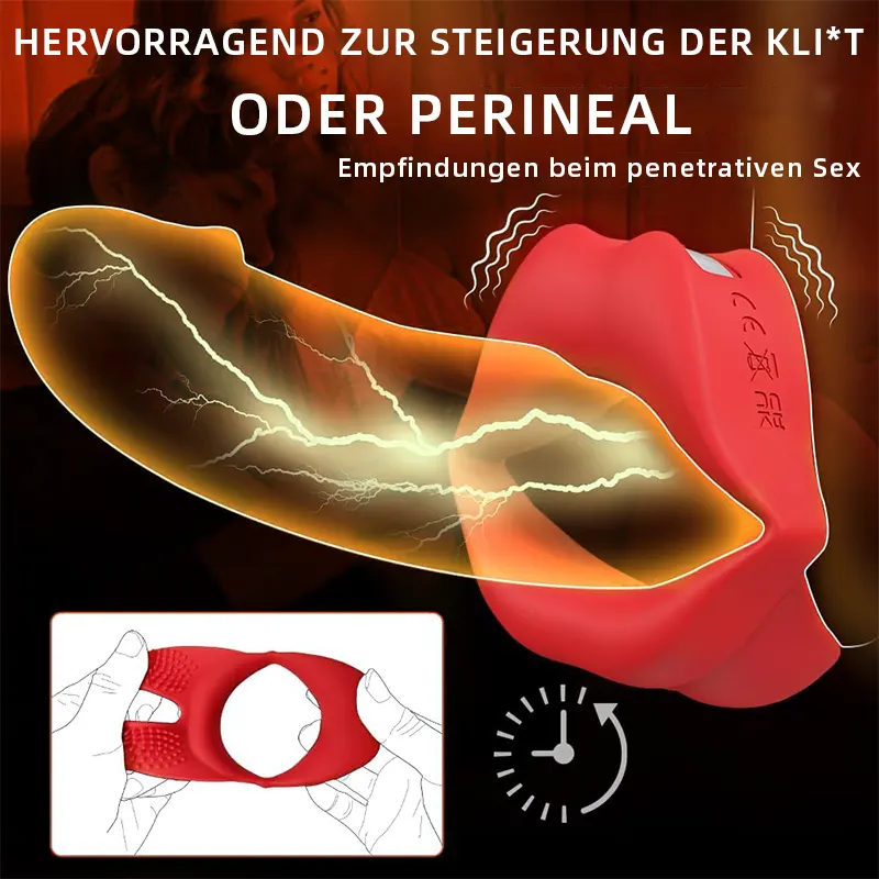 Vibrierender Penisring & Lippenstift Mini-Vibrator