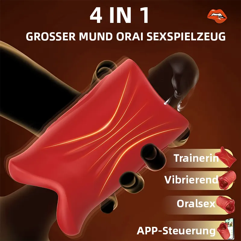 4-in-1 Penisvibrator mit App-Steuerung und offenem Design