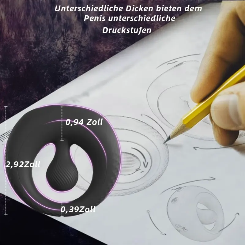 Verstellbarer Vibrationsring mit Perlen für Klitorisstimulation