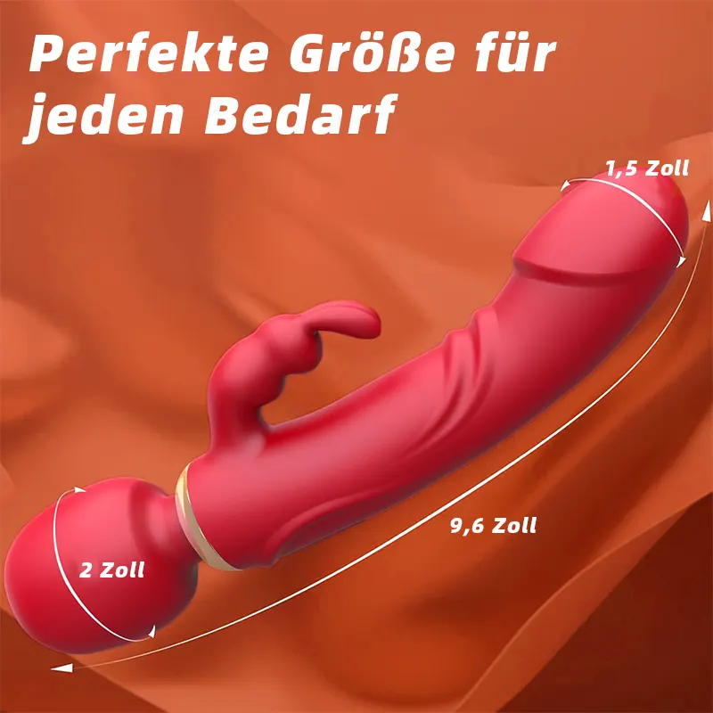 3-in-1 Rabbit-Vibrator mit 12 Modi – Klitoris & G-Punkt Genuss