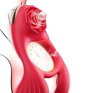 Rose Penisring mit Klitorisstimulation & Vibration
