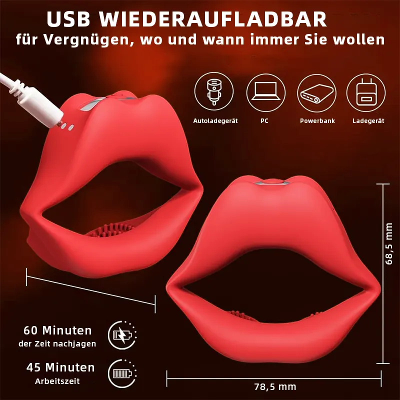 Vibrierender Penisring & Lippenstift Mini-Vibrator