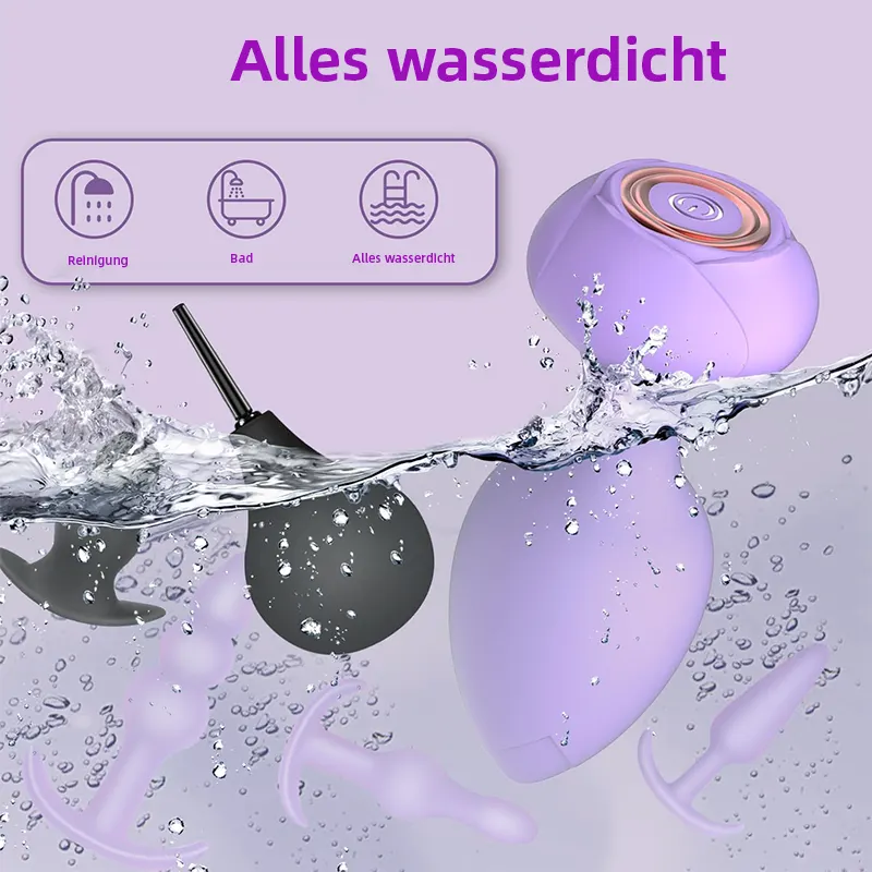 6-teiliges Vibrierendes Buttplug-Set mit Fernbedienung