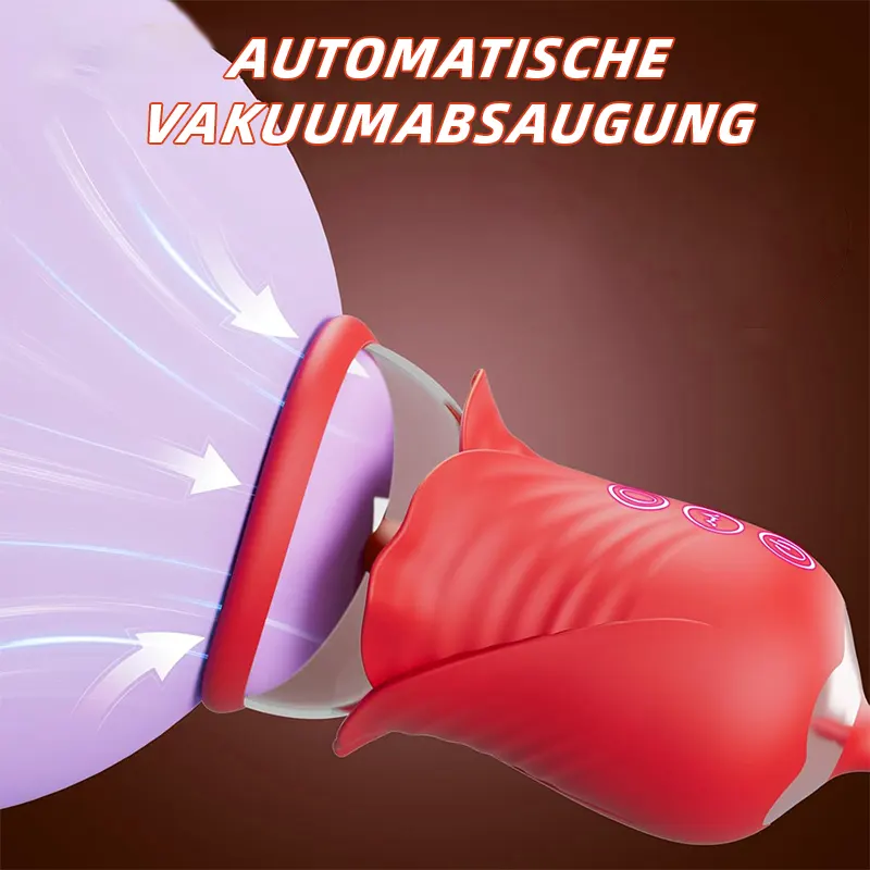 Rose Toy Klitorisstimulator 3-in-1 mit Zunge und Saugfunktion