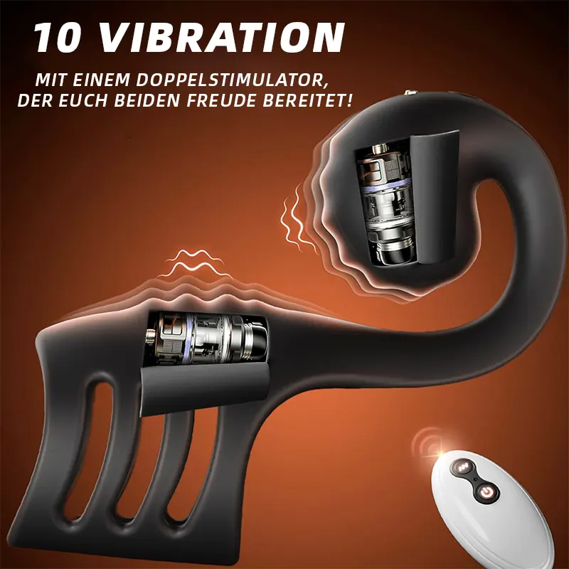 Vibrierender Penisring mit Hülle in Schneckenform