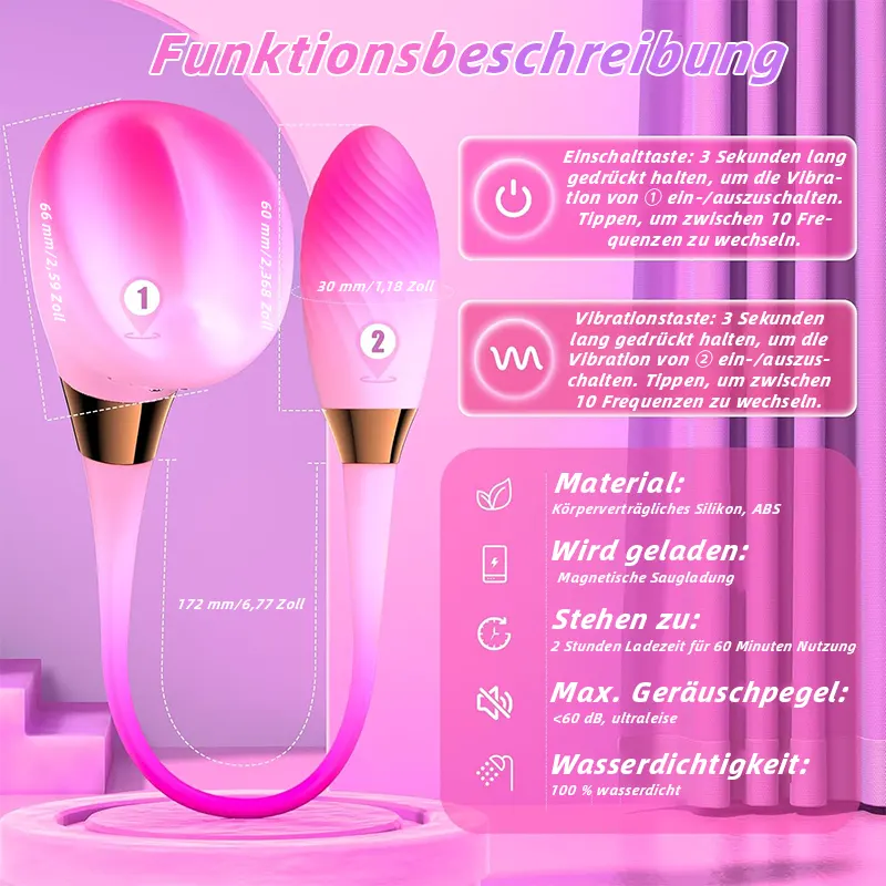 Doppelseitiger Vibrator für vaginale & G-Punkt-Stimulation