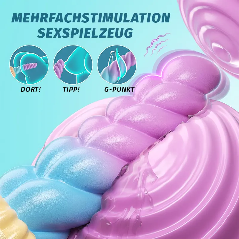 Vibrierender Fantasy-Analdildo mit Fernbedienung aus Silikon