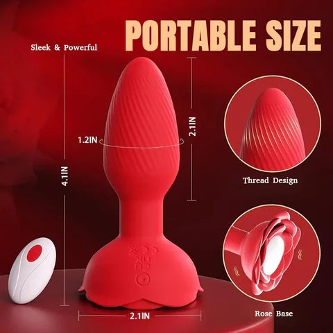 App-gesteuerter Analvibrator – Intimes Rose Toy Design