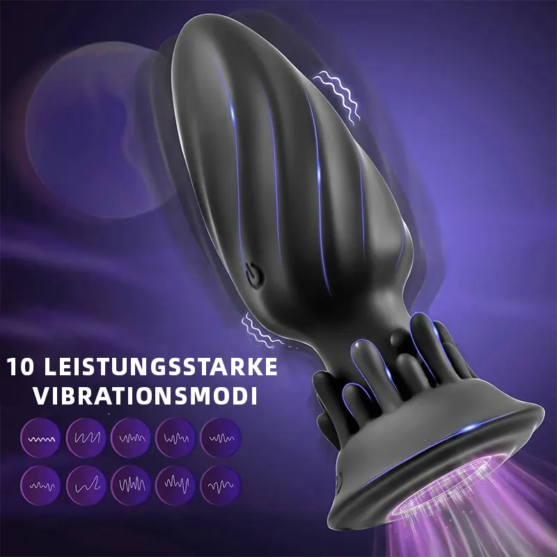 Vibrierender Analplug mit Rotation – 10 Modi für Männer