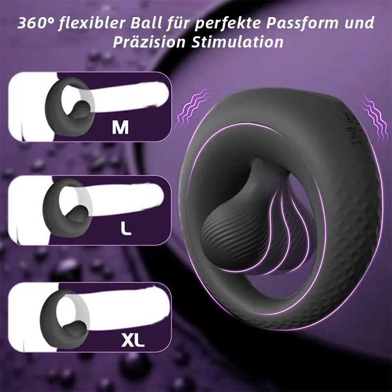 Verstellbarer Vibrationsring mit Perlen für Klitorisstimulation