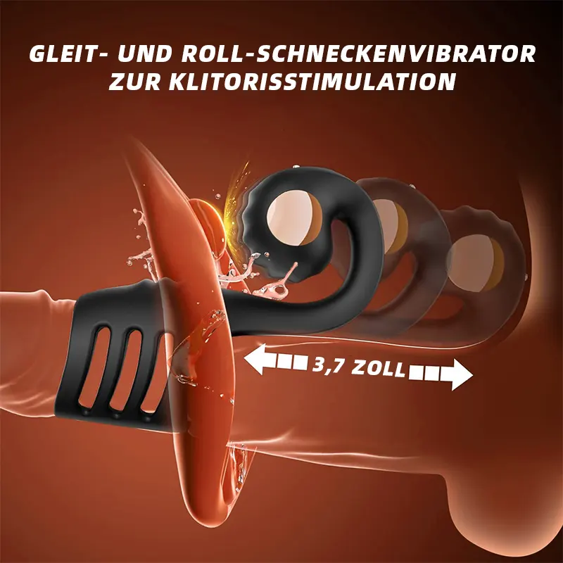 Vibrierender Penisring mit Hülle in Schneckenform