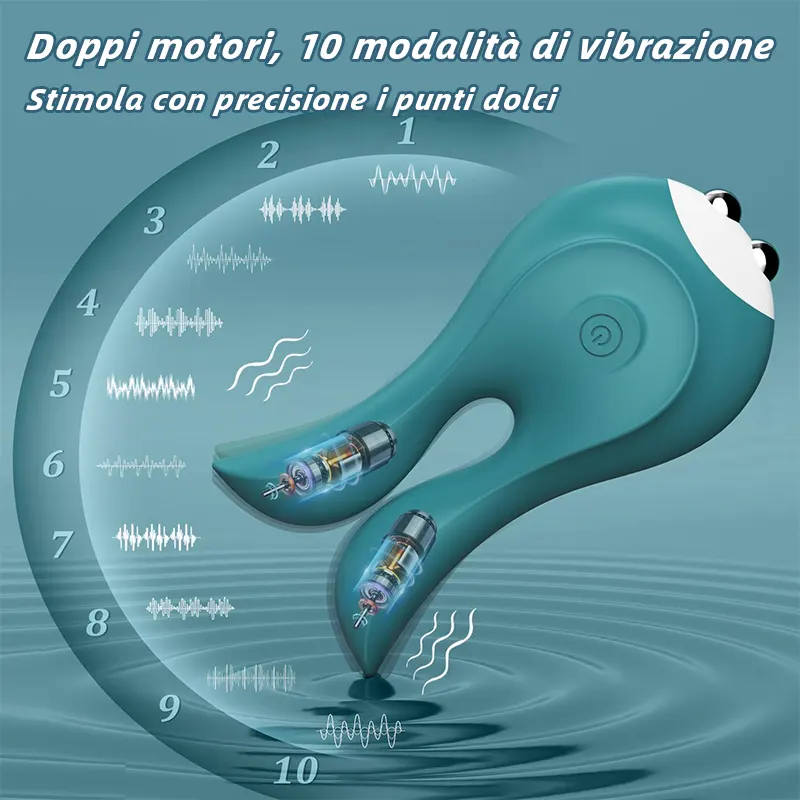 Doppelmotor G-Punkt Vibrator in Grün – 10 Vibrationsmodi