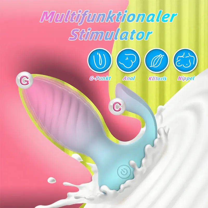 2-in-1 Analplug & Klitorisstimulator mit 10 Vibrationsmodi