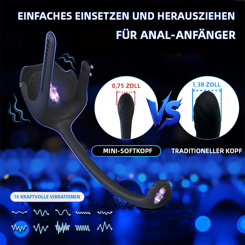 Vibrierender Penisring für Anal- und Dammstimulation