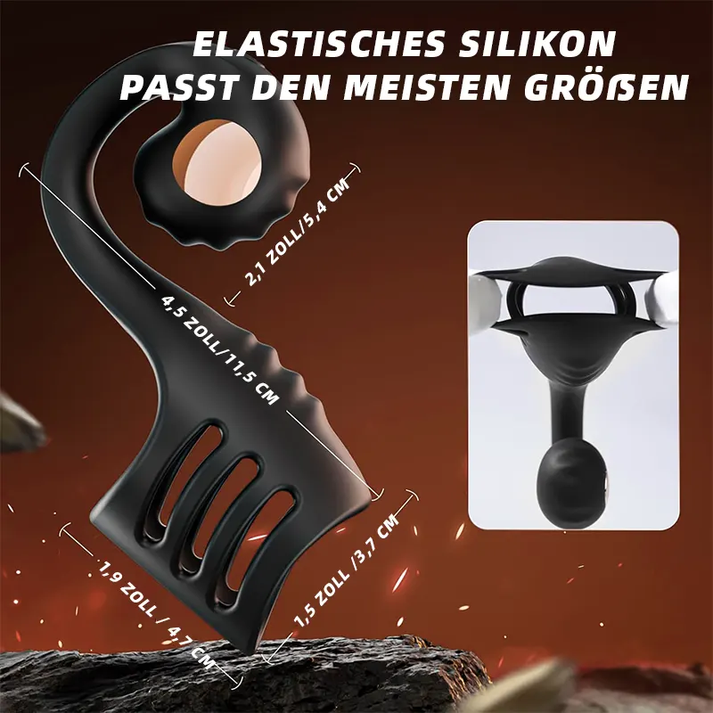 Vibrierender Penisring mit Hülle in Schneckenform