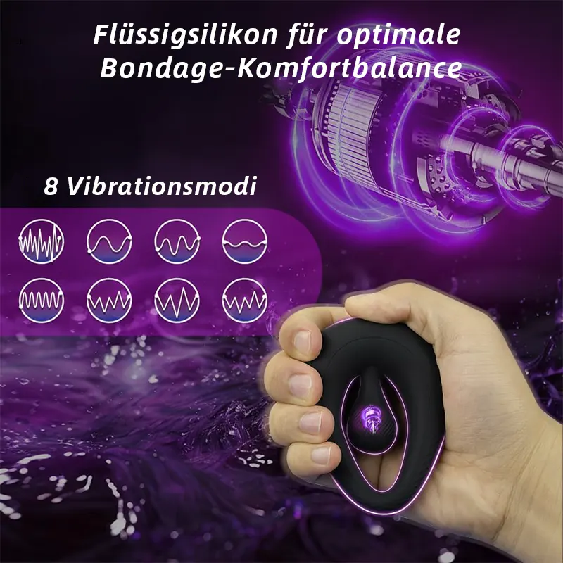 Verstellbarer Vibrationsring mit Perlen für Klitorisstimulation