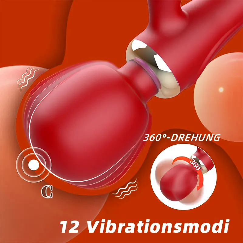 3-in-1 Rabbit-Vibrator mit 12 Modi – Klitoris & G-Punkt Genuss