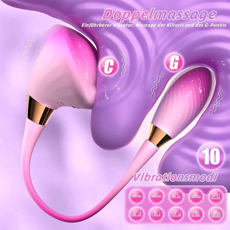 Doppelseitiger Vibrator für vaginale & G-Punkt-Stimulation