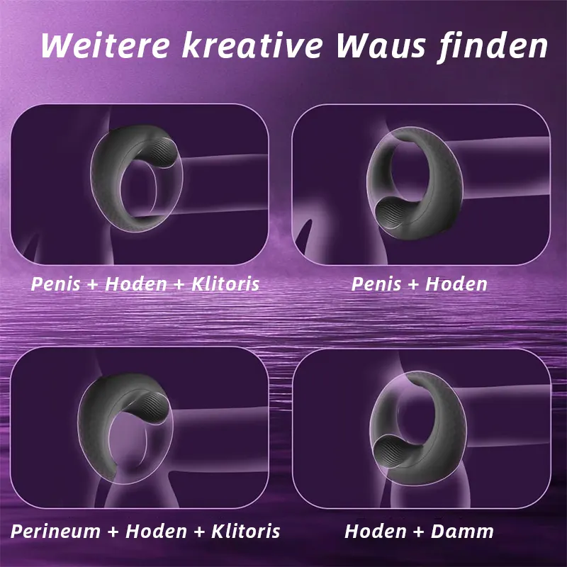 Verstellbarer Vibrationsring mit Perlen für Klitorisstimulation