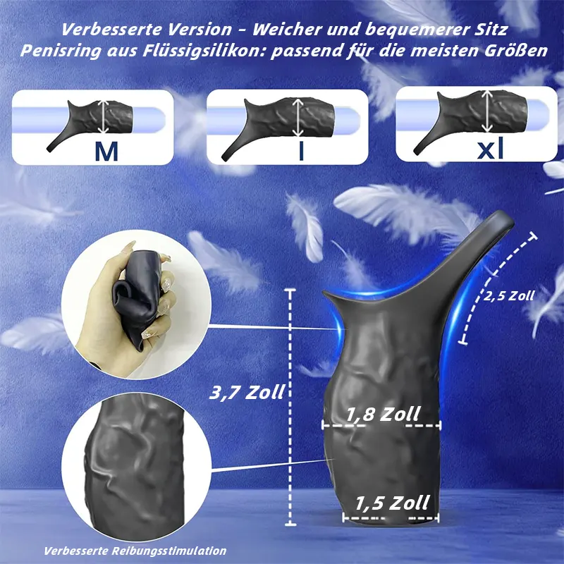 Cockring mit G-Punkt & Prostata-Vibrator, 10 Vibrationen