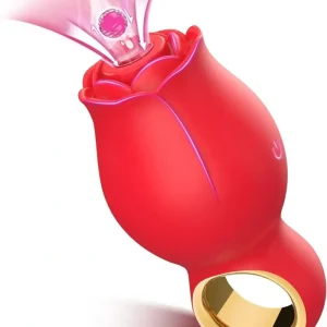 Rose Vibrator mit 360° Zungenrotation für klitorale Lust