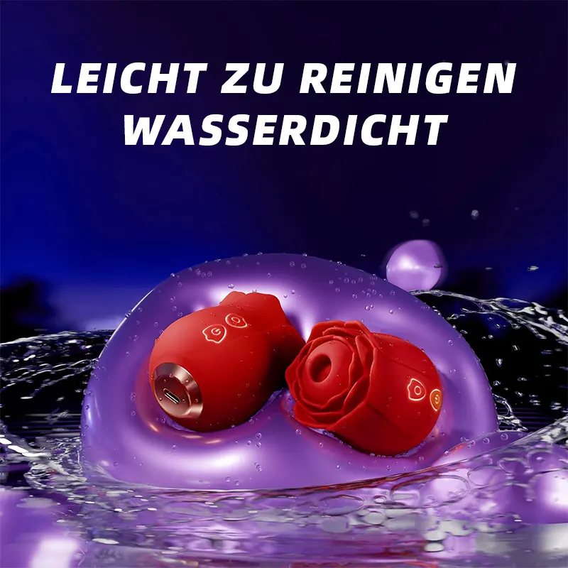 Rose Toy – 3‑in‑1 Saug‑ & Vibrations‑Blume für klitoral, Nippel & Anus