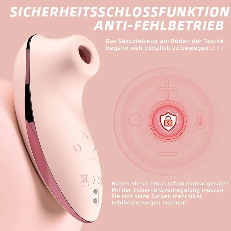 Heizbarer Saug-Vibrator mit Fernbedienung für Klitoris