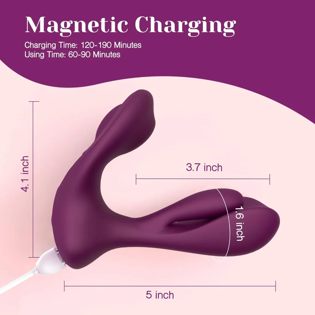 Tragbarer G-Punkt & Klitoris Vibrator mit Rotation & Fernbedienung