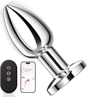 Großer Metall-Analvibrator mit Vibration und LED-Licht