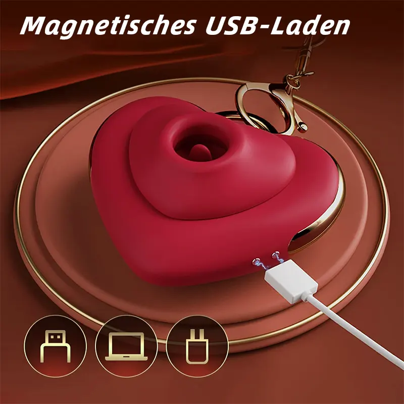 Herzförmiger Saugnapf-Vibrator – Klitorisstimulator